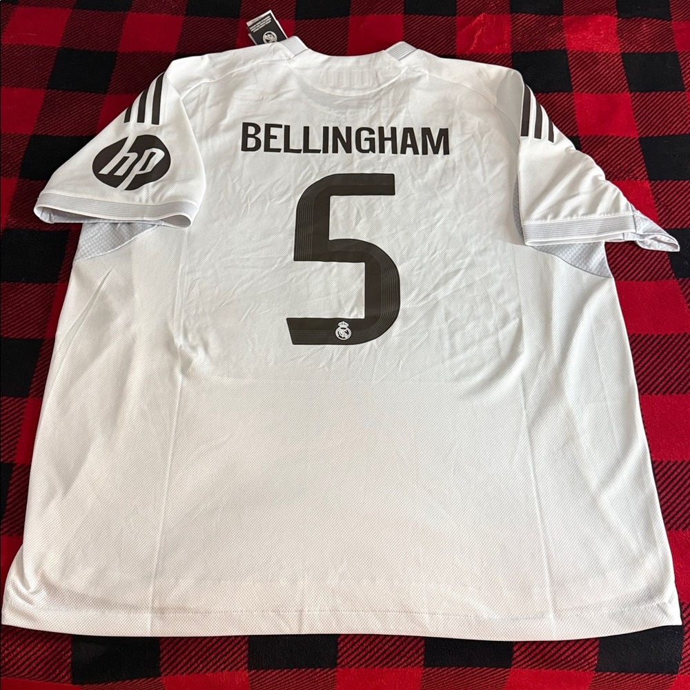 Real Madrid #5 Jude Bellingham 2025-26 Adidas Home Player Edition Jersey